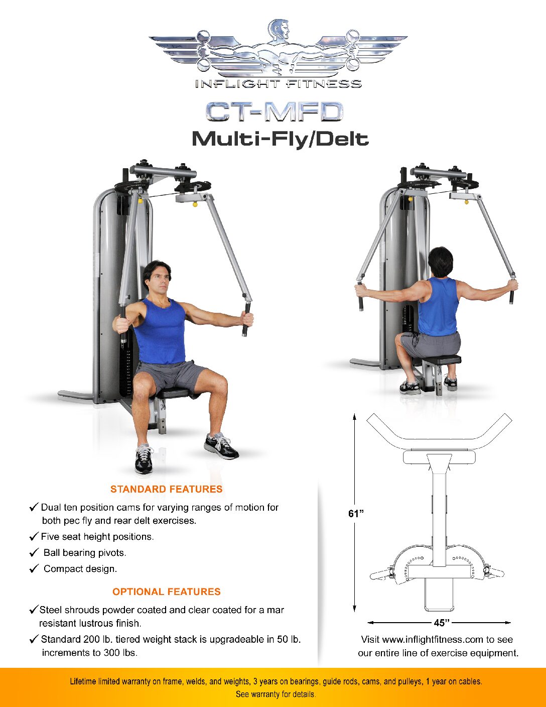 Inflight Fitness Multi Pec Fly/Rear Delt - Canada's Fitness Equipment  Superstore